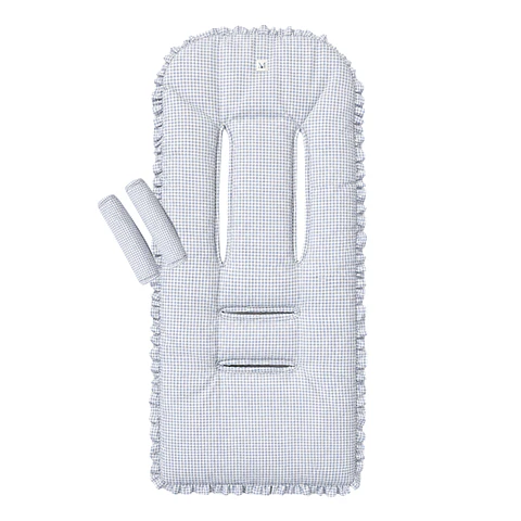 Protector Reversible Acolchado + Cubre Tirantes Vichy Gris
