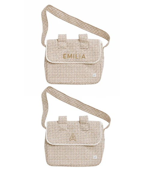Bolso Coche Vichy Beige