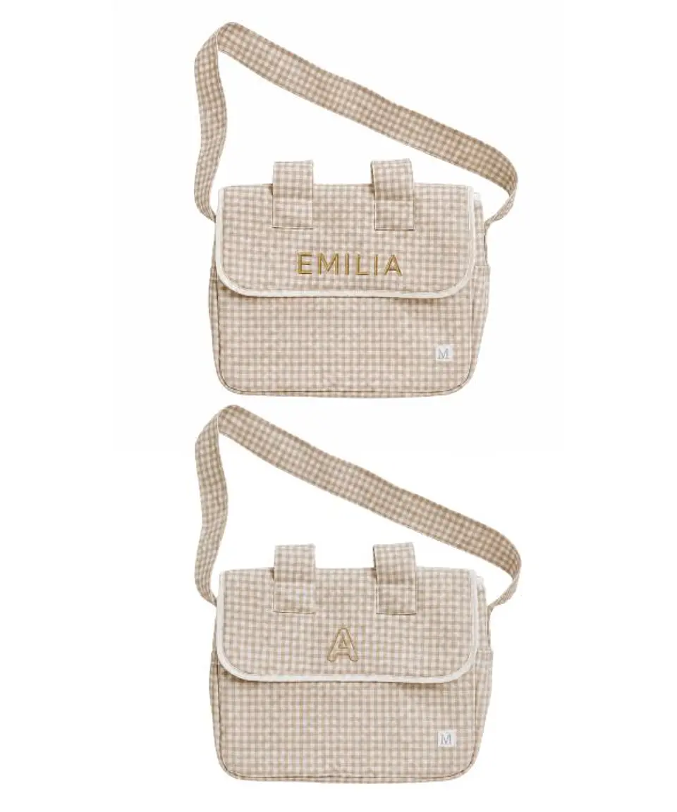 Bolso Coche Vichy Beige 2