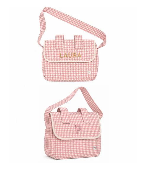 Bolso Coche Vichy Rosado