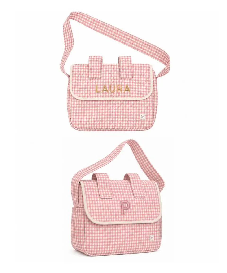 Bolso Coche Vichy Rosado 2