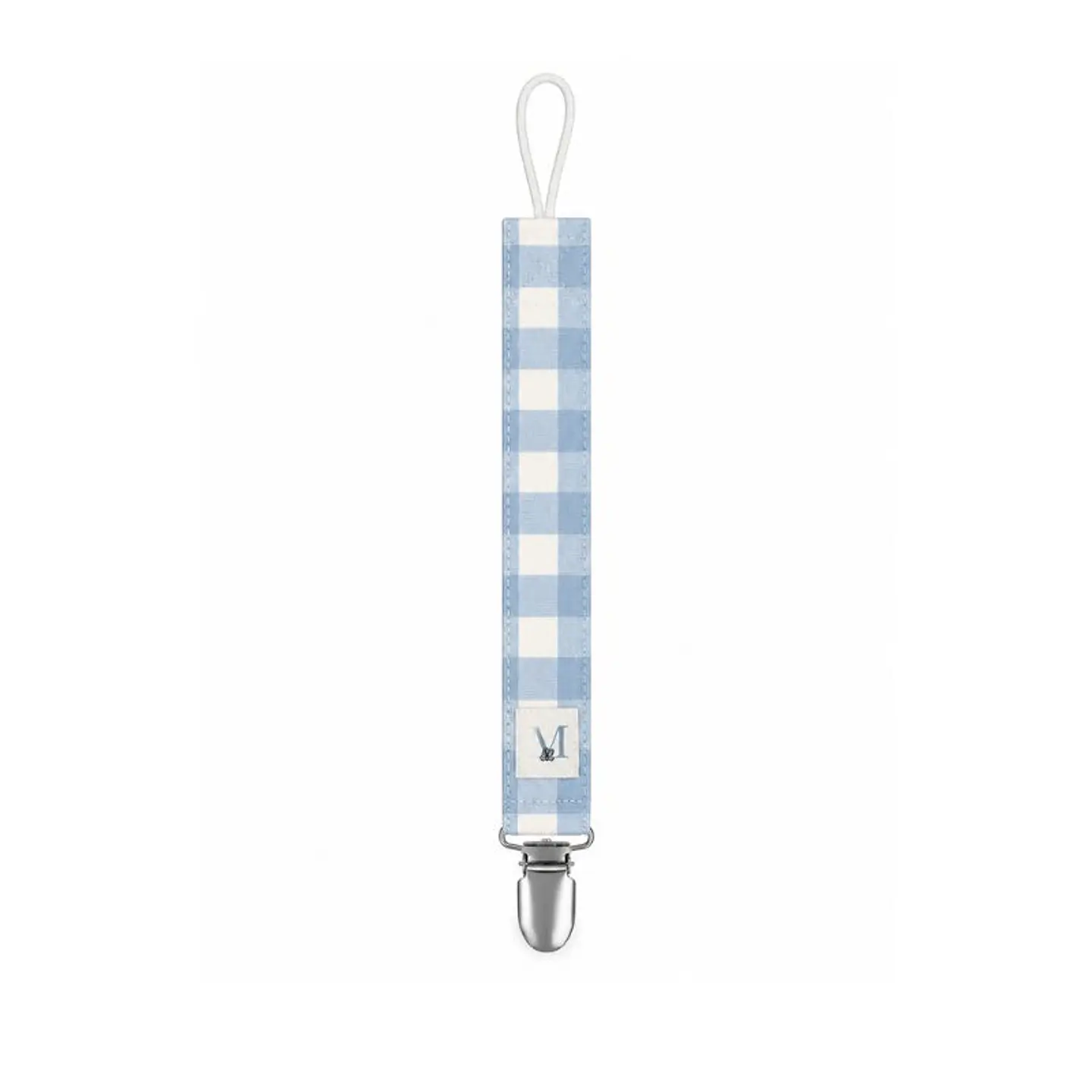 Porta Chupete Vichy Celeste Cuadros Grandes Impermeable 1