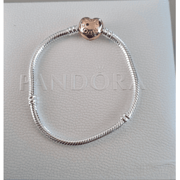 Pulsera Bañada Corazón Rosé Basic