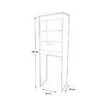 Mueble Baño WC Ahorrador De Espacio Ceniza / ¡SUPER OFERTA! $54.990