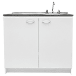 Kit Mueble Base 100cm Blanco | Lavaplatos | Grifería 