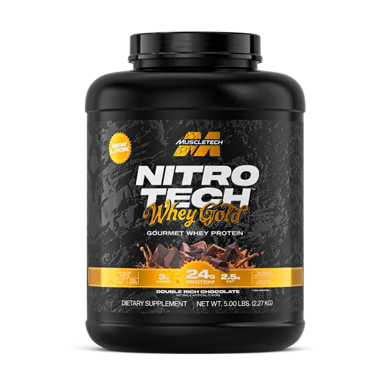 Muscletech Proteina Nitro Tech 100% Whey Gold 5 Lb Double Rich Chocolate 1
