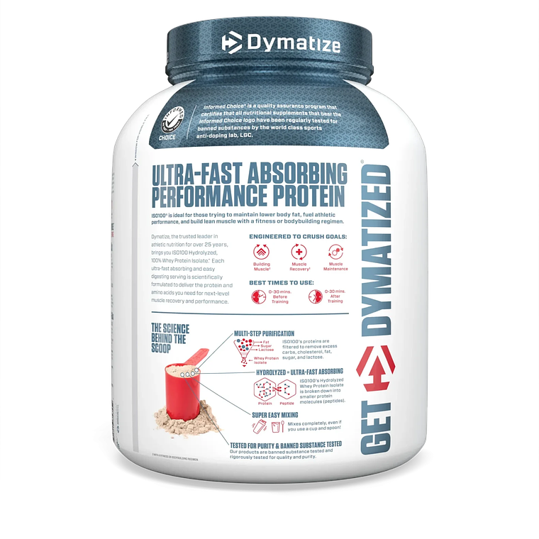 Dymatize Proteina ISO 100 5 Lb Chocolate Peanut Butter 2