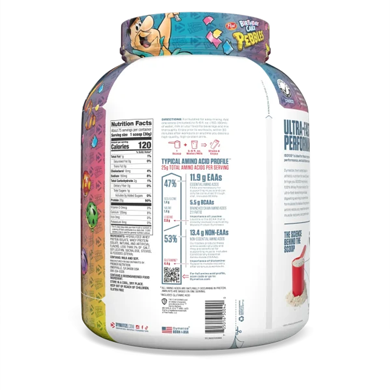 Dymatize Proteina ISO 100 5 Lb Birthday Cake Pebbles  2