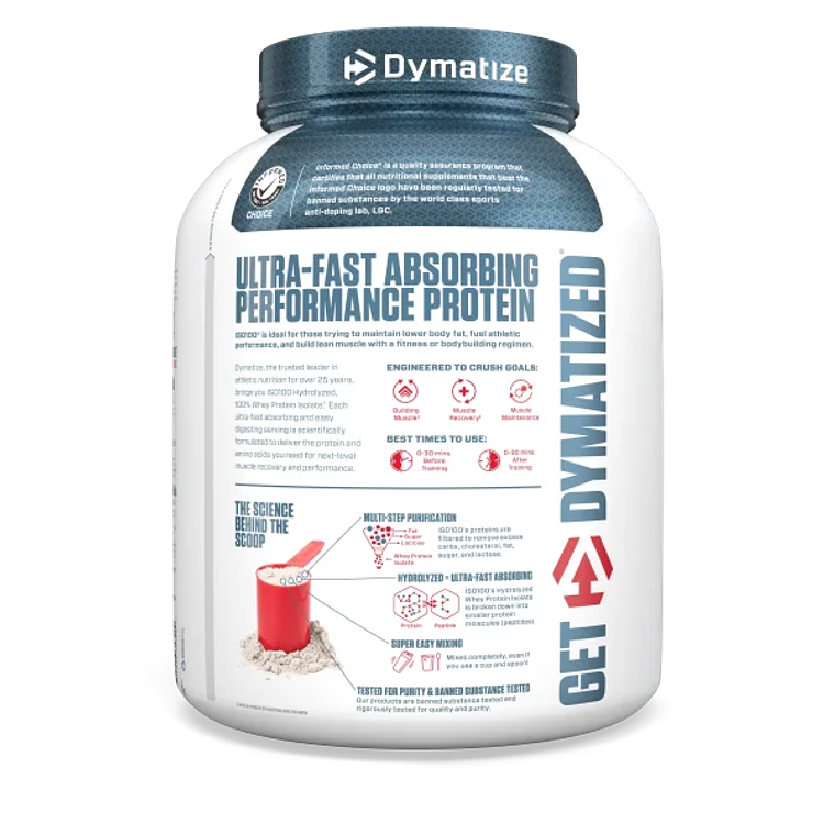 Dymatize Proteina ISO 100 5 Lb Cookies And Cream 3