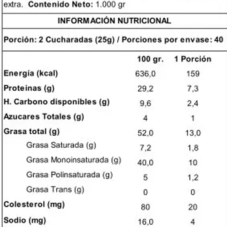 Ostrovit Snack 100% Mantequilla Mani 1000 G Crunchy 3