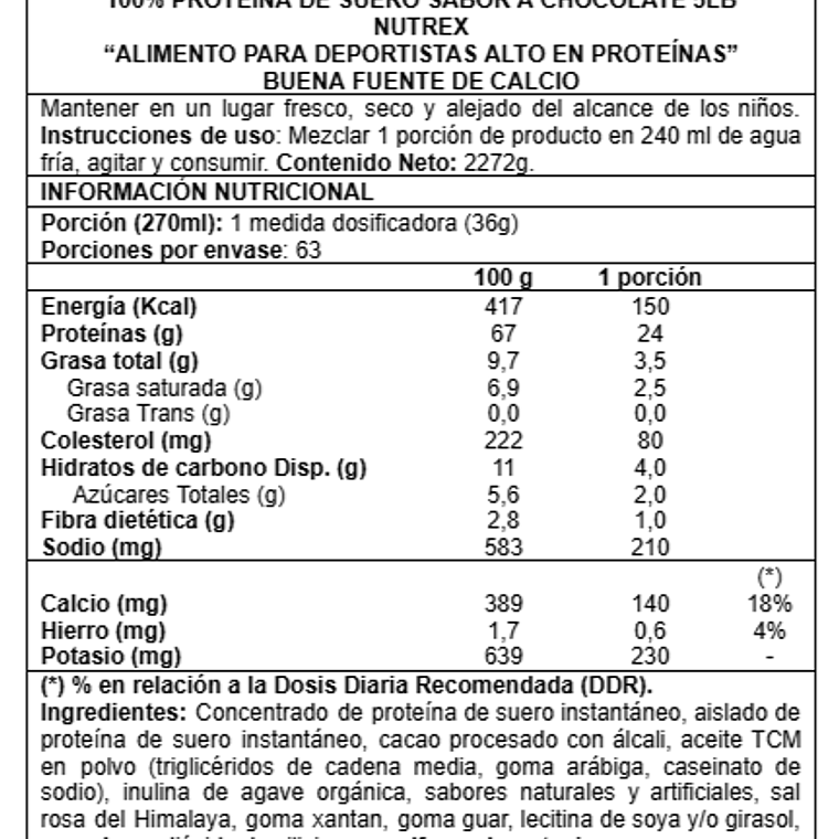 100% Whey 5 lbs - Nutrex Chocolate 2