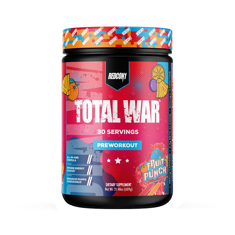 Total War Preworkout 600 gr - Redcon1 Fruit Punch 1