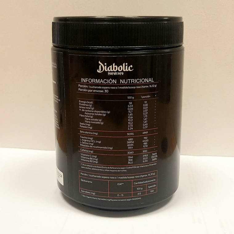 DIABOLIC HARDCORE PRE WORKOUT 30 serv 2