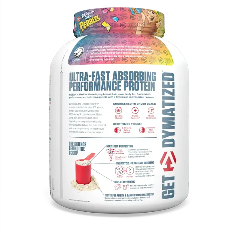 Dymatize Proteina ISO 100 5 Lb Fruity Pebbles 3