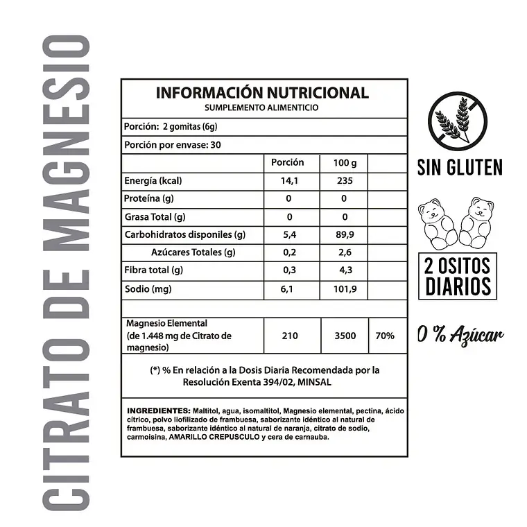 Citrato de Magnesio en Gomitas 210mg | Relajación y Descanso 2
