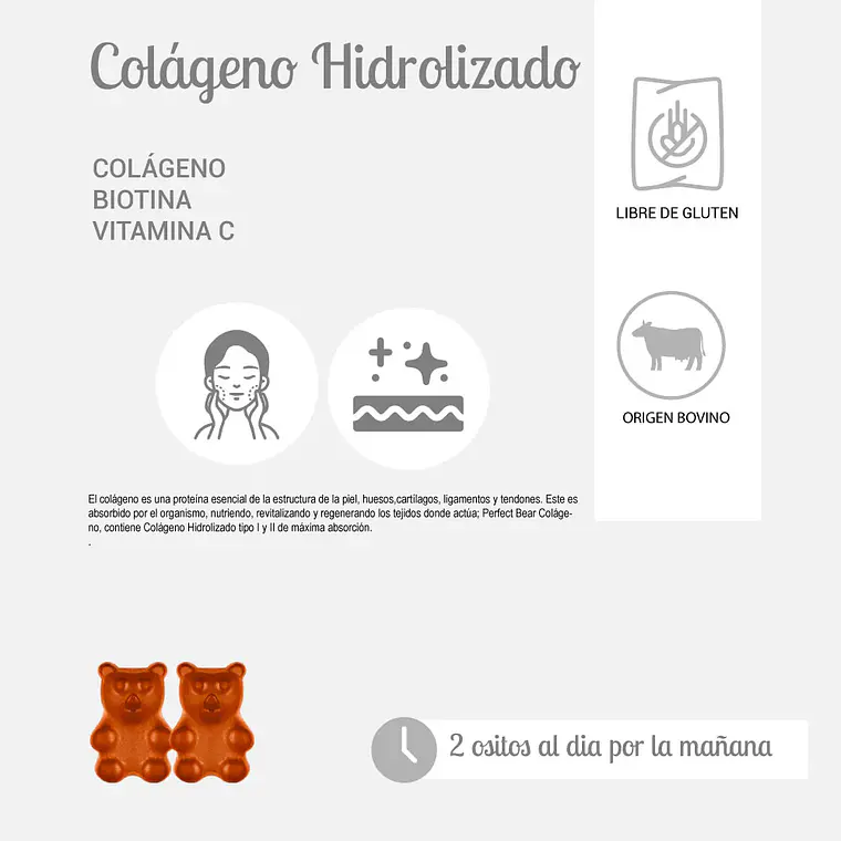 Colágeno Hidrolizado en Gomitas con Vitamina C | Sin Azúcar 3