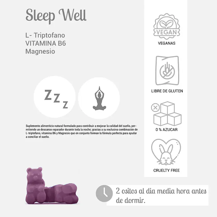 Sleep Well en Gomitas | Dormir Mejor sin Melatonina 2
