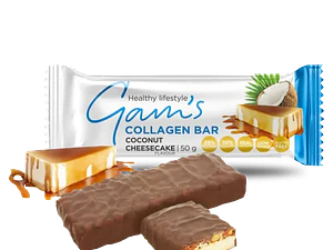 GAMS BARRA PROTEINA COLLAGEN 50 GR COCONUT CHESSCAKE 10 UN