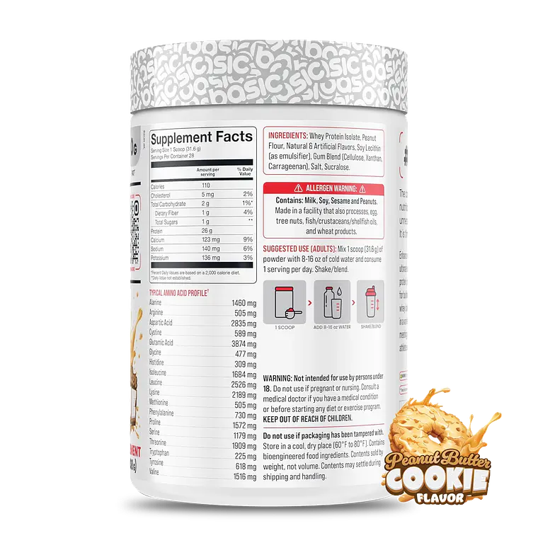 BASIC PROTEINA ISOLATE 2 LB PEANUT BUTTER 2