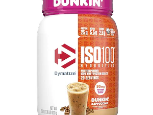 DYMATIZE PROTEINA ISO 100 1.4 LB DUNKIN CAPPUCCINO 95 MG CAFFEINE