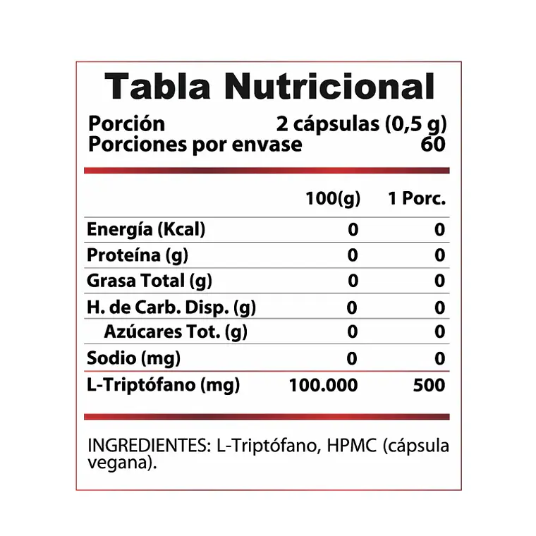 Aminoácidos L-Triptófano 60 cápsulas WINKLER 2