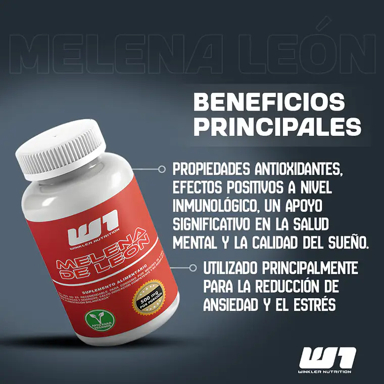 Hongo adaptógeno Melena de León 60 cápsulas WINKLER 2