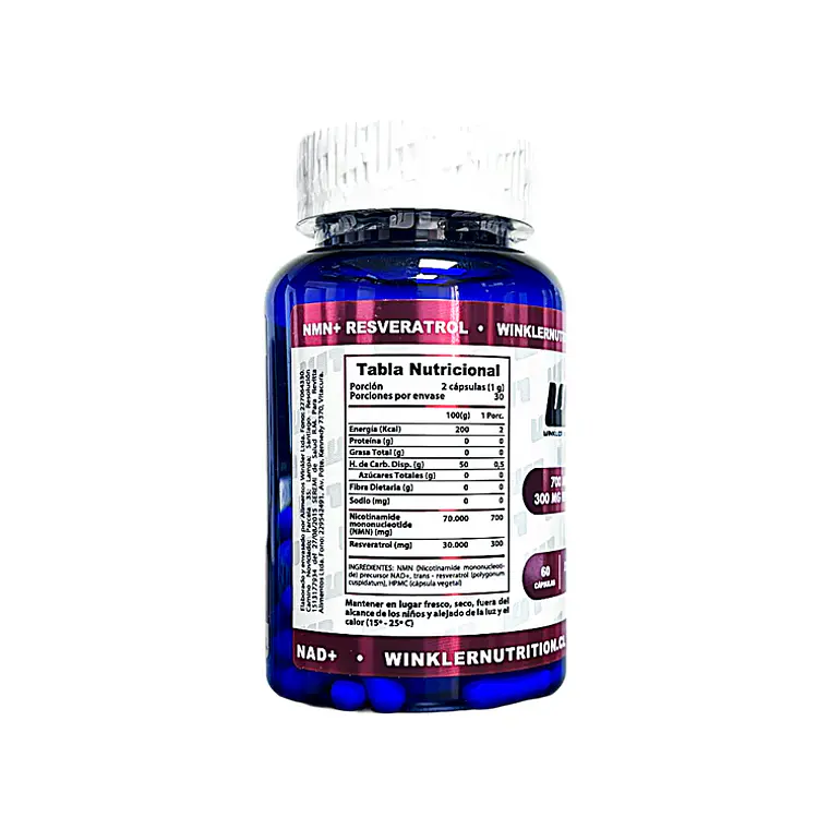 NAD+ NMN+ Resveratrol 60 cápsulas WINKLER 2