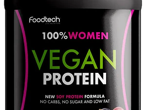 100% WOMEN WHEY VEGAN PROTEIN 2 LB FOODTECH FRUTOS DEL BOSQUE
