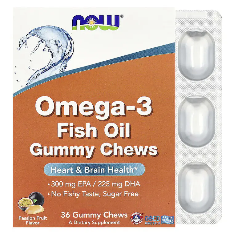OMEGA 3 FISH OIL GUMMY 36 UN NOW FOODS MARACUYA 1