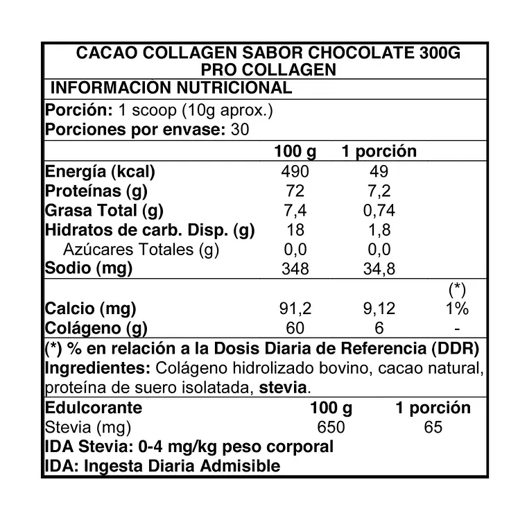 CACAO COLLAGEN 300 GR PROCOLLAGEN 2