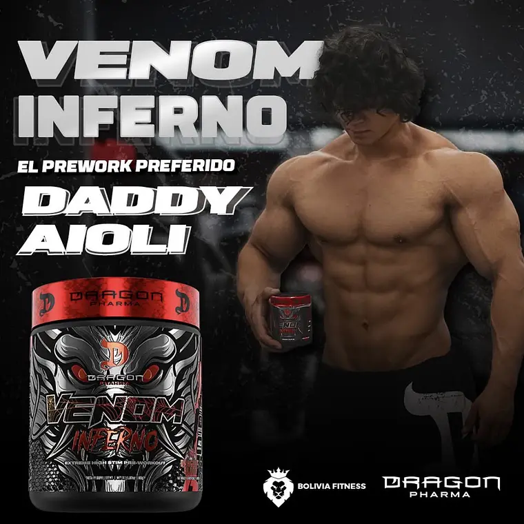 VENOM INFERNO Extreme Pre Workout Dragon Lychee USA / 40 servicios 4