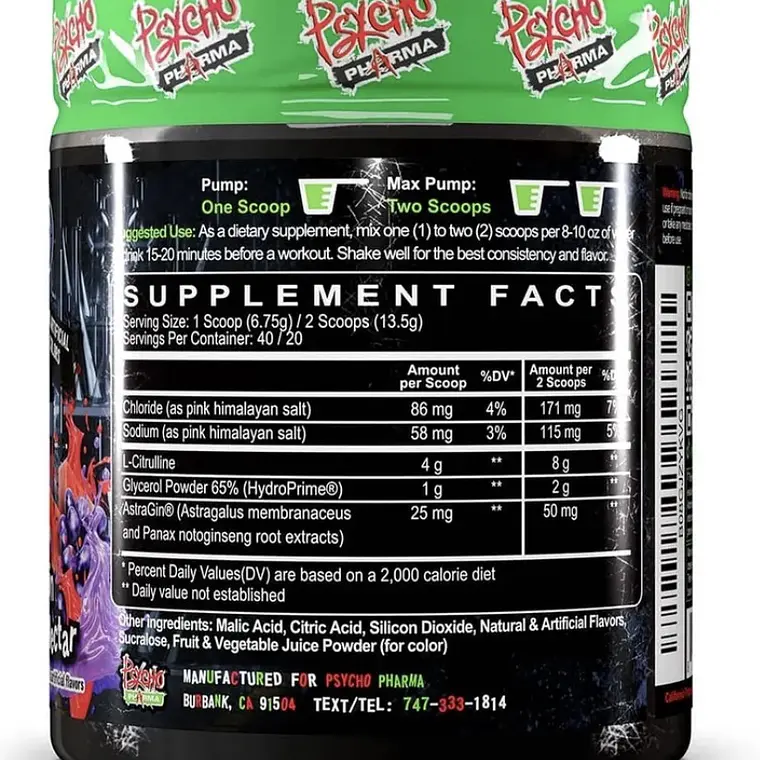 EDGE of INSANITY RICKYS ROTUND RASPBERRY Exploding Muscle Pumps USA / 50 servicios 2