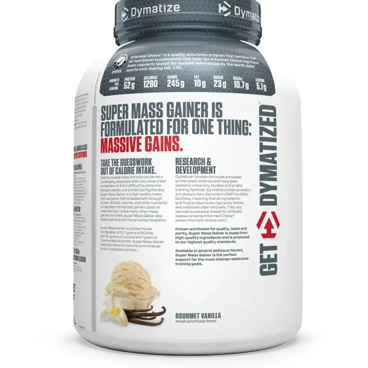 Dymatize Gainer Super Mass 6 Lb Gourmet Vanilla 3