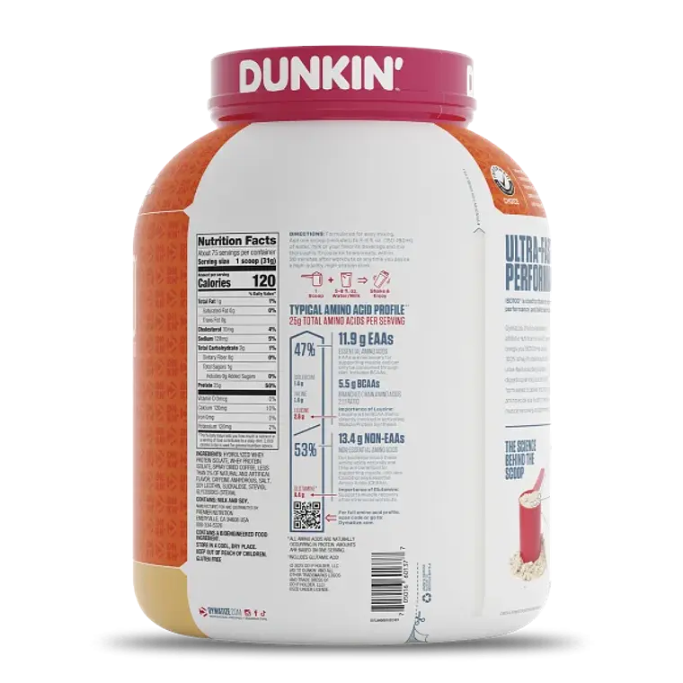 ISO 100 5 LB DUNKIN CAPPUCCINO DYMATIZE 2
