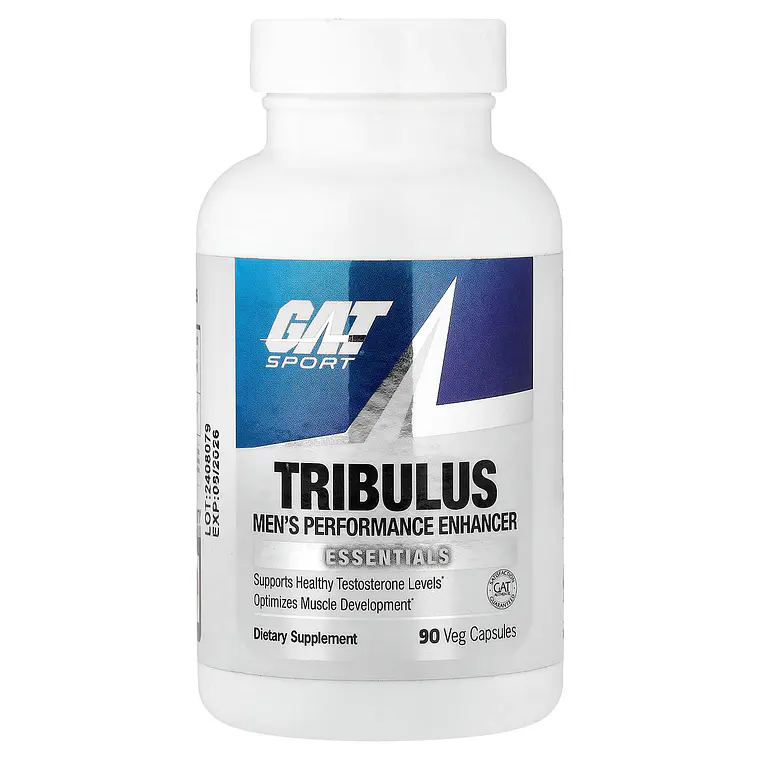GAT, Tribulus, Potenciador del rendimiento masculino, 90 cápsulas vegetales (750 mg por cápsula) 1
