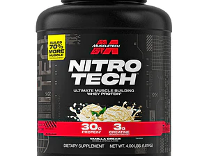 NITROTECH WHEY CREATINA 4 LBS VAINILLA 