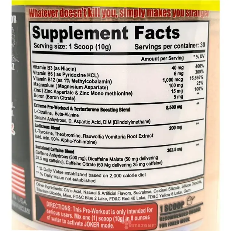 JOKER EXTREME PRE WORKOUT 300 G – 30 PORCIONES 2