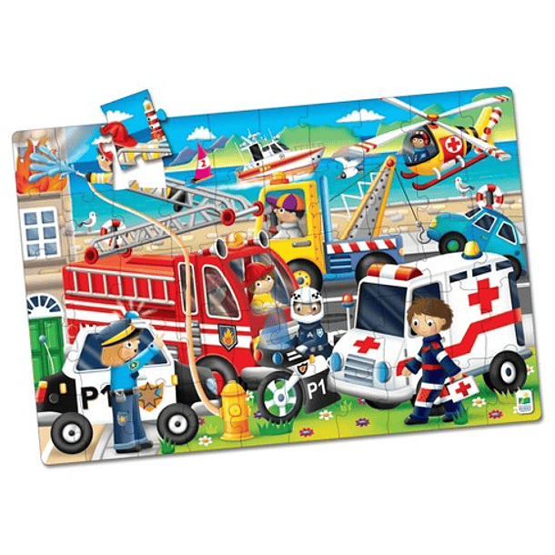 Puzzle Jumbo Vehículos de Emergencia (50 piezas) 2