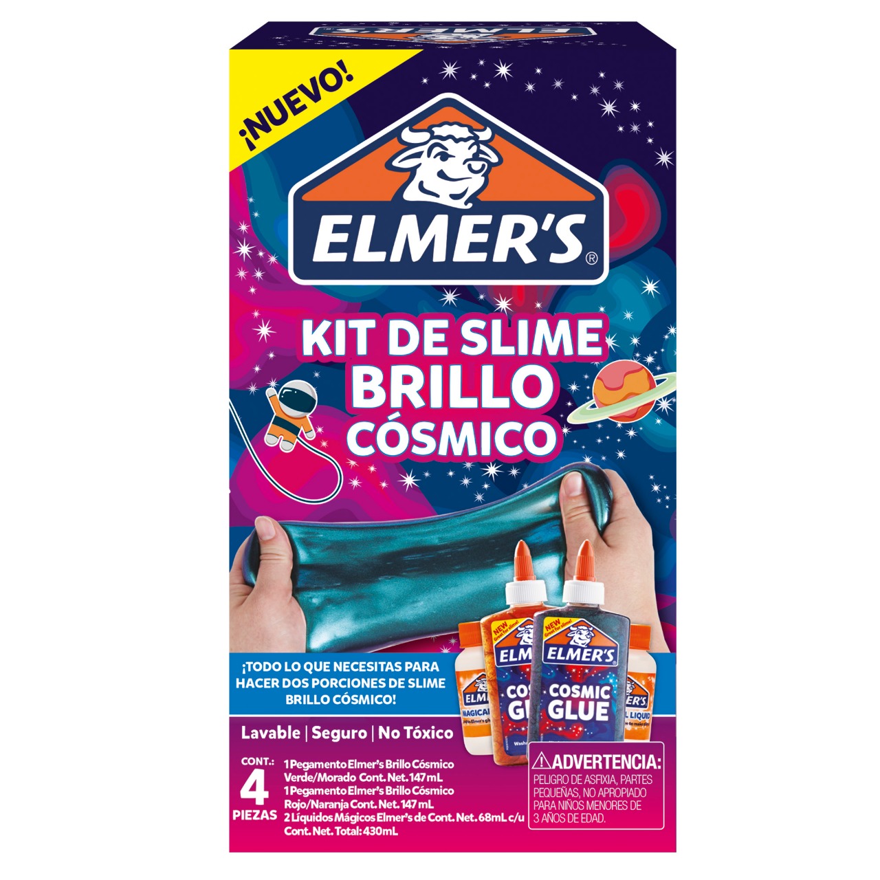 Kit de Slime Brillo Cósmico (4 piezas)