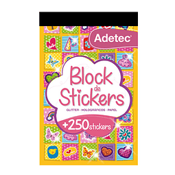Block de Stickers Corazones, Mariposas, Unicornios y Más (+250 Stickers)
