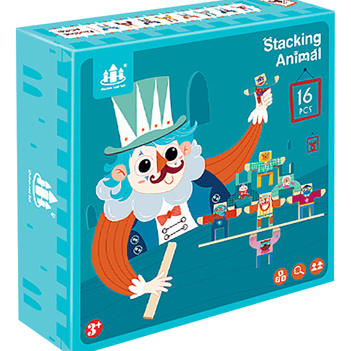 Juego de Equilibrio y Apilamiento “Animales de Circo” 🎪🦁 3