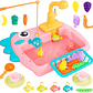 Lavaplatos Infantil con Flujo de Agua y Juego de Pesca 🐟💦 - Miniatura 3