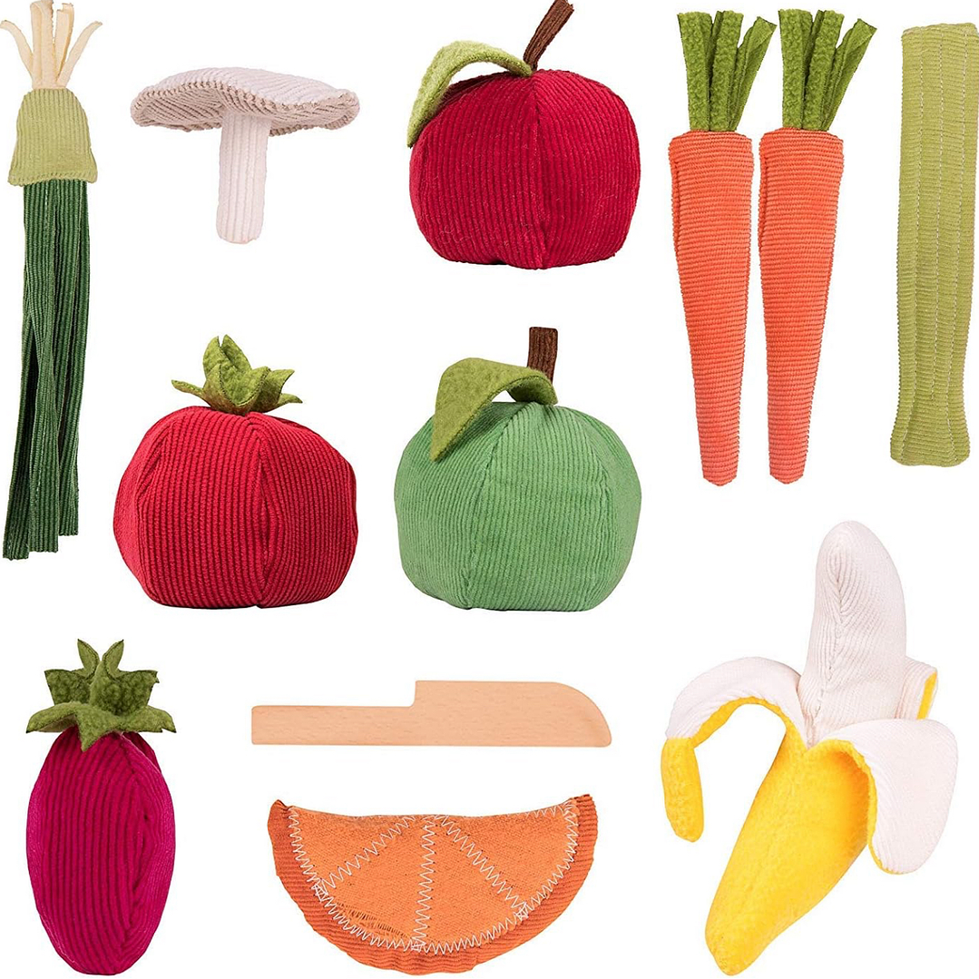 Set de frutas y verduras de tela 3