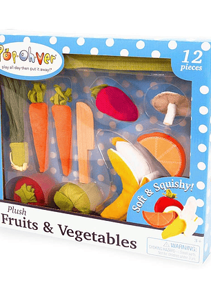 Set de frutas y verduras de tela