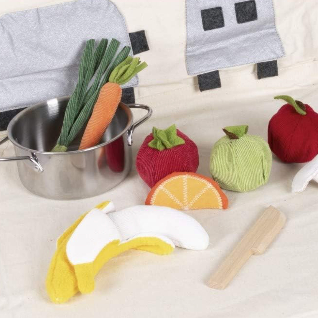 Set de frutas y verduras de tela 2