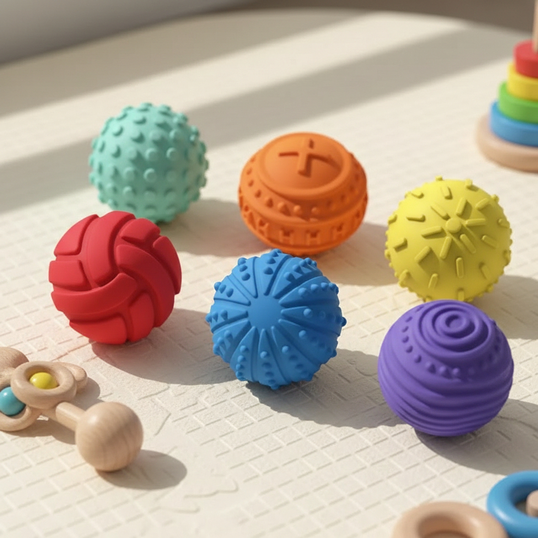 Set de pelotas sensoriales texturizadas-imantadas 1