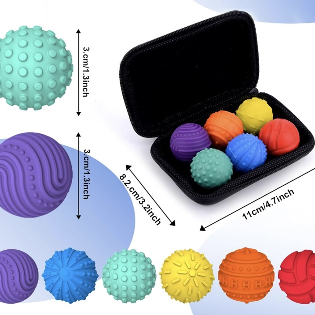 Set de pelotas sensoriales texturizadas-imantadas 2
