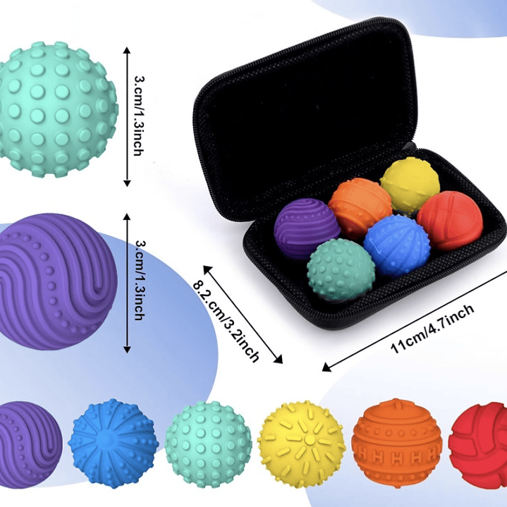 Set de pelotas sensoriales texturizadas-imantadas 2