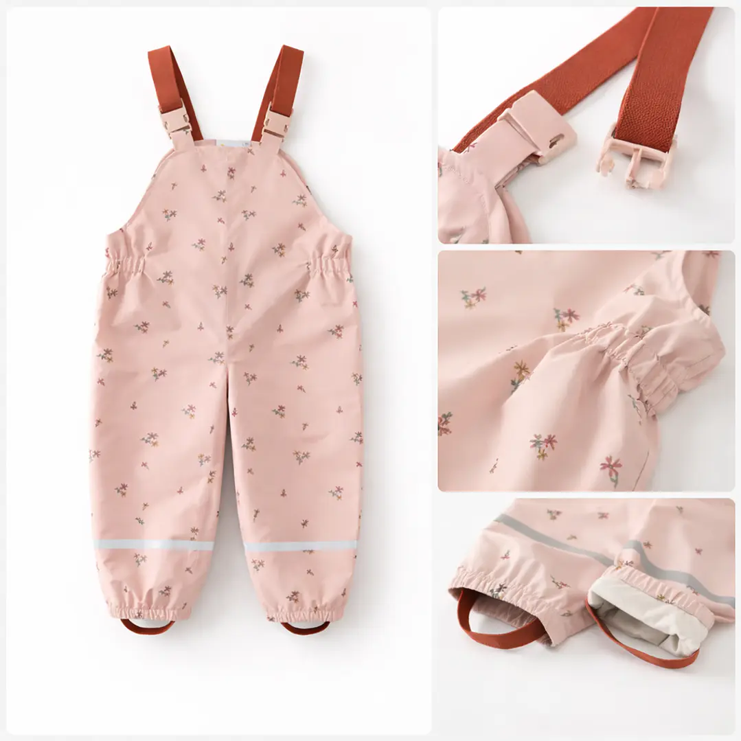 Impermeable Infantil Floral Rosa 5