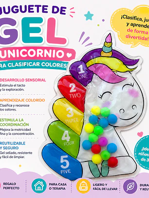 Juguete sensorial de Clasificación Unicornio